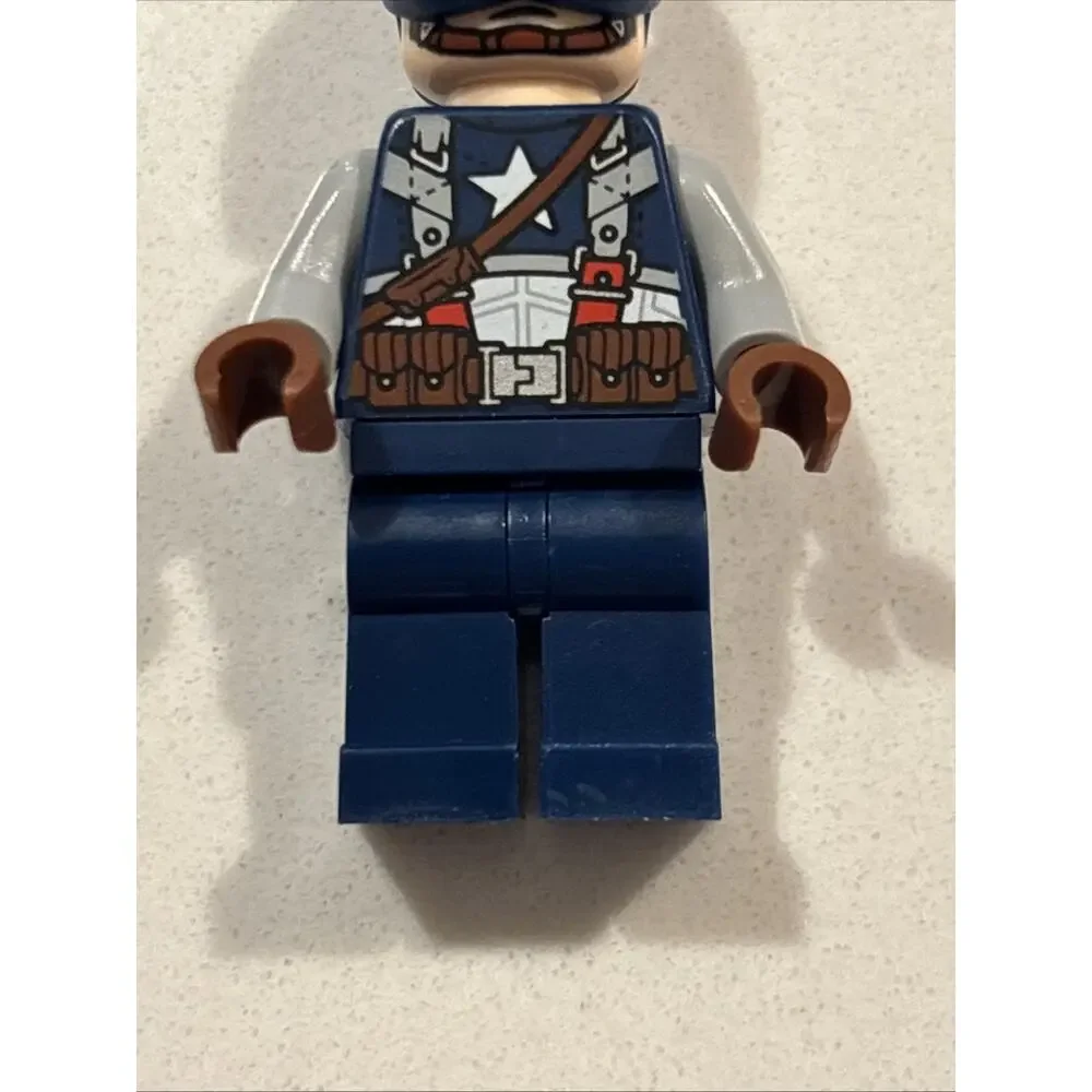 Lego Captain America Minifigure #sh1011 Dark Blue Suit Set #76313 Brand New